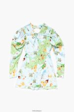 衣類 Bimba Y Lola Vigo ゲーム プリント ショート ジャカード ドレス 体液 6BZ0X0198 - 画像 (5)