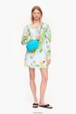 衣類 Bimba Y Lola Vigo ゲーム プリント ショート ジャカード ドレス 体液 6BZ0X0198 - 画像 (6)